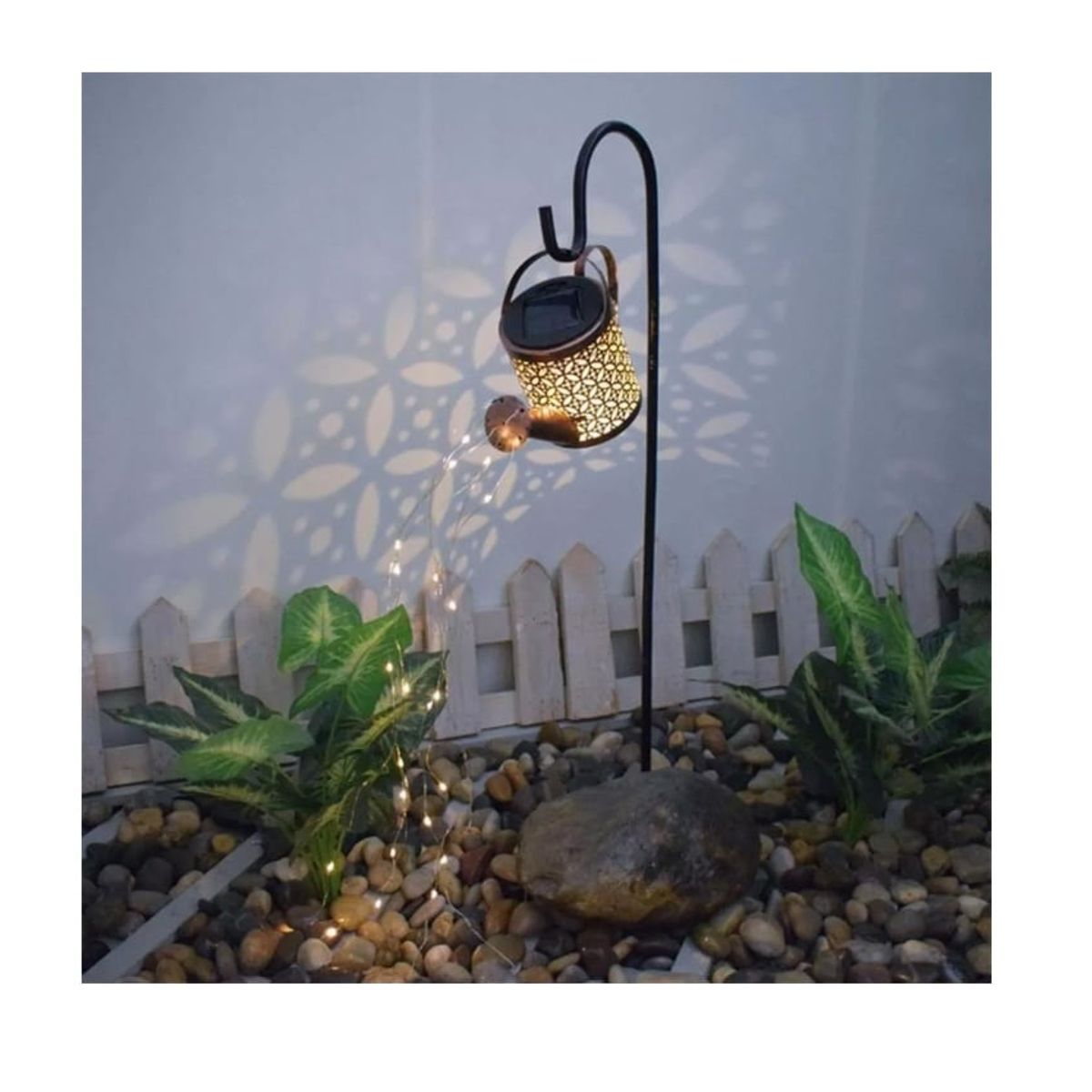 GENERICO - Regadera Solar Hueca Agua Led Impermeable