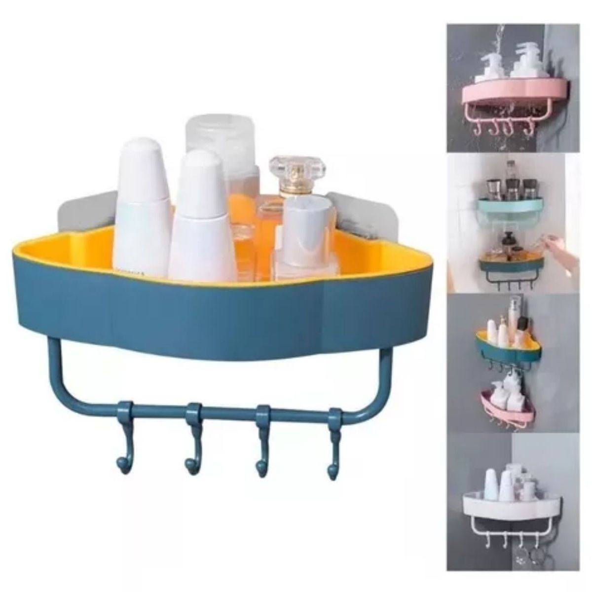 GENERICO - REPISA ESQUINERO CON GANCHOS