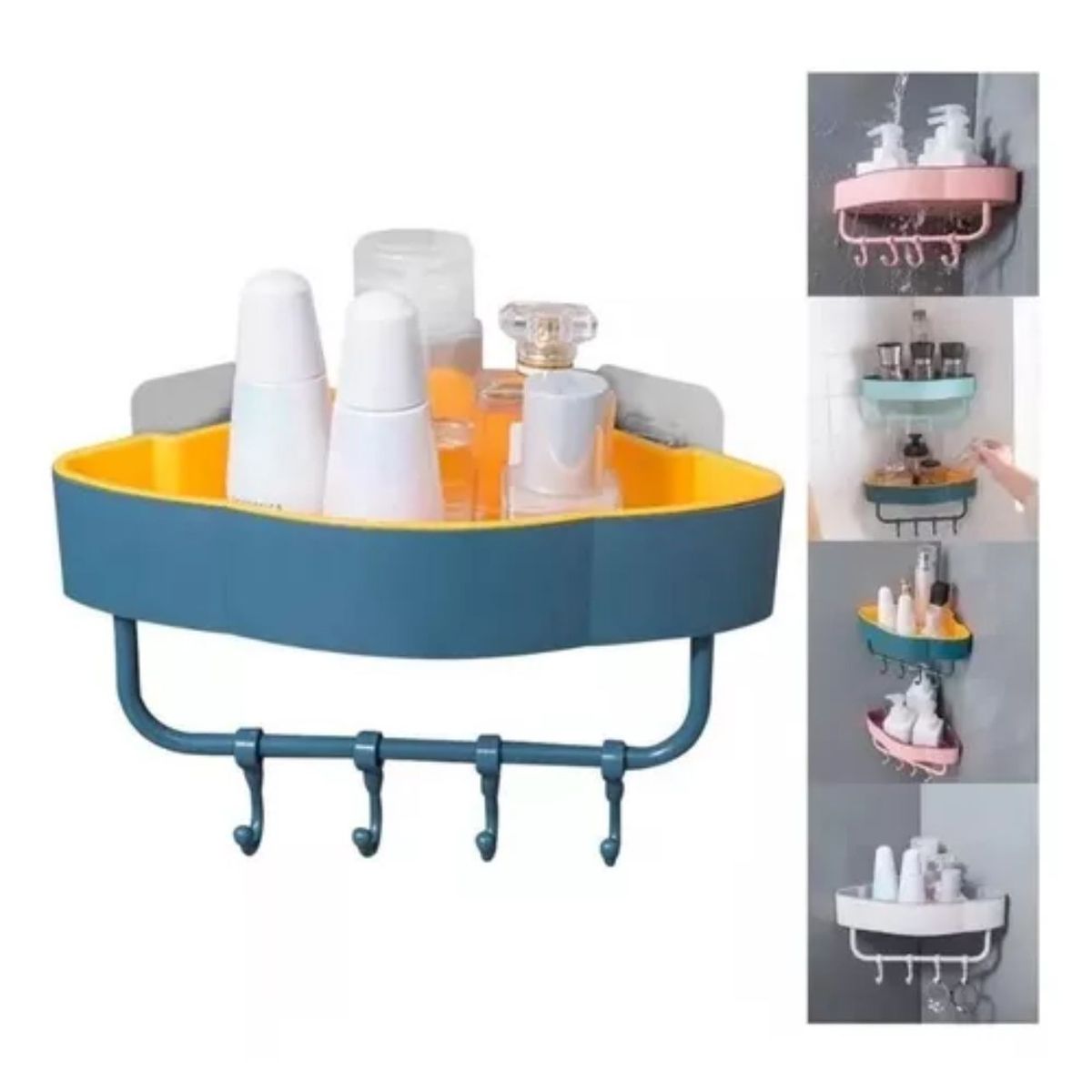 GENERICO - REPISA ESQUINERO CON GANCHOS