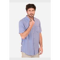 Camisa MC Pirte Azul Hombre