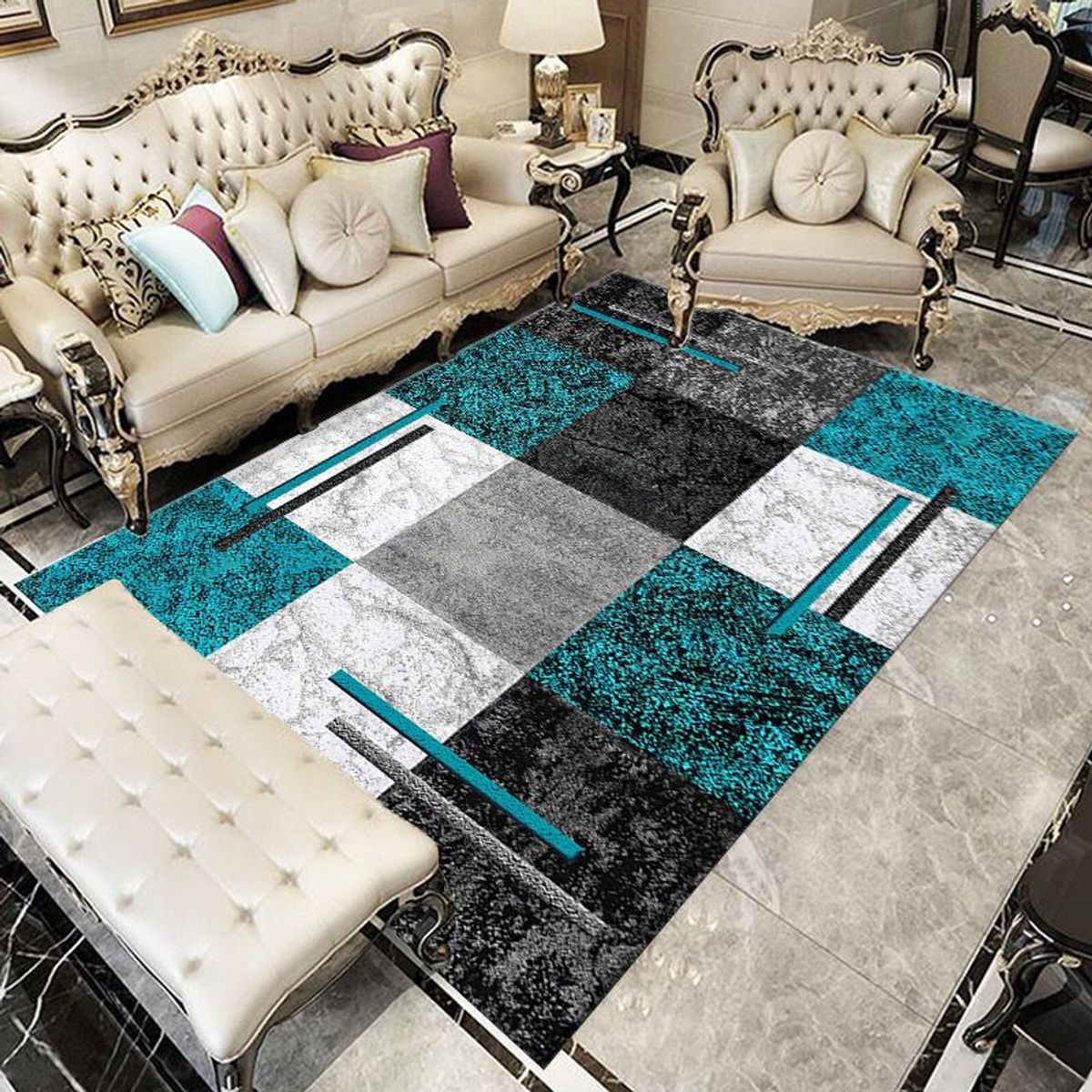 Alfombras Para Living con Diseños Tridimensionales Pro Antideslizante, marca GENERICO - Foto Principal