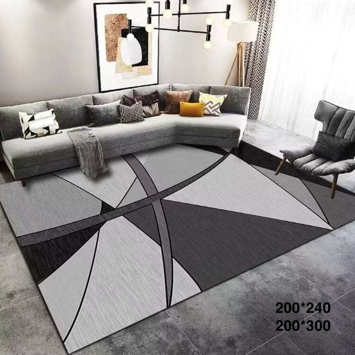 GENERICO - Alfombras Para Living con Diseños Tridimensionales Pro Antideslizante