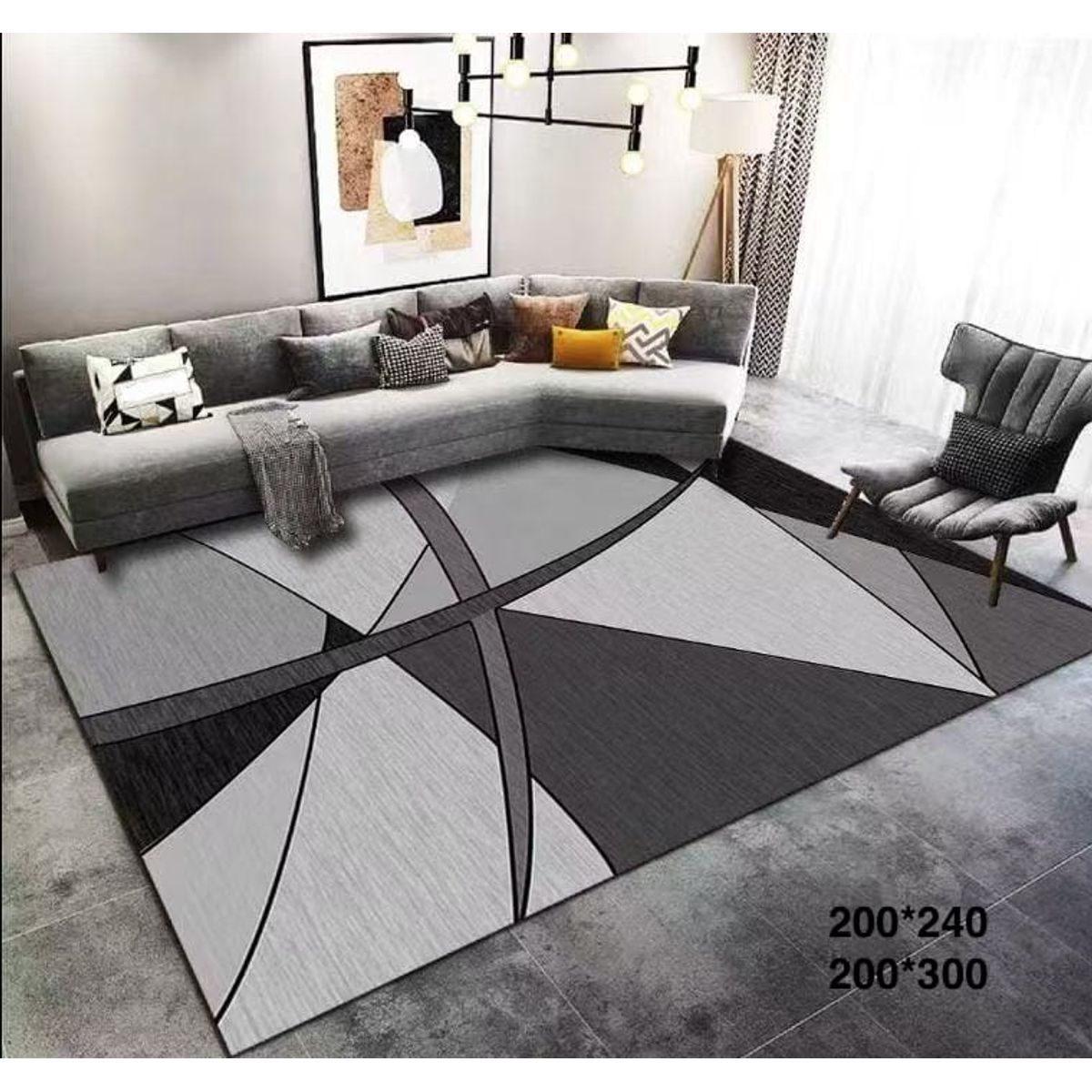 GENERICO - Alfombras Para Living con Diseños Tridimensionales Pro Antideslizante