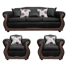 AMERICA DECORA - Living 4-1-1 Grand Santi Envejecido Negro X