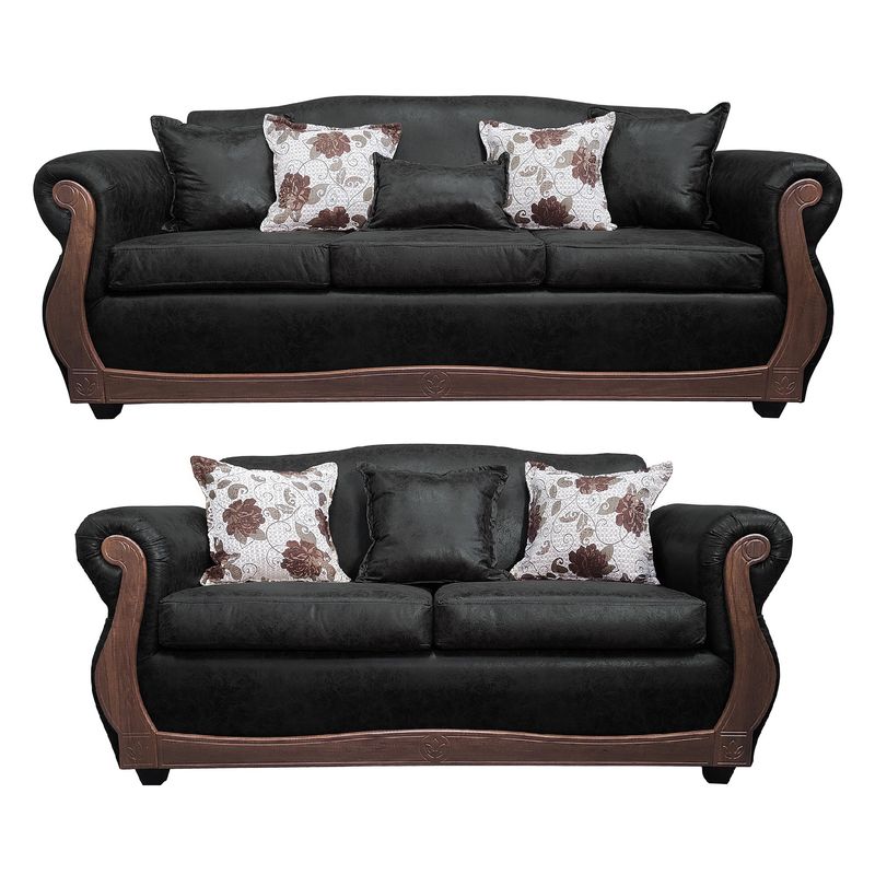 AMERICA DECORA - Living 4-3 Grand Santi Envejecido Negro X