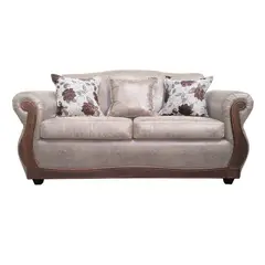 AMERICA DECORA - Sofá Para 3 Personas Grand Santi Envejecido Beige X