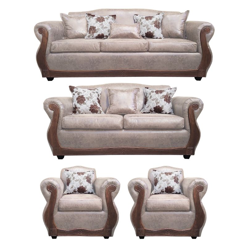 AMERICA DECORA - Living 4-3-1-1 Grand Santi Envejecido Beige X