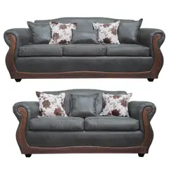 AMERICA DECORA - Living 4-3 Grand Santi Envejecido Gris Oscuro X