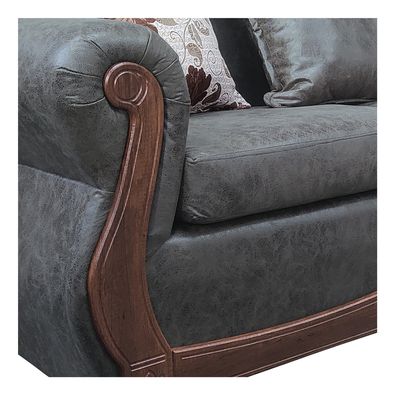 Imagen 2 del producto Living Con Resorte Estructural 8 Cuerpos 4+3+1 Grand Santi Envejecido Gris Oscuro X