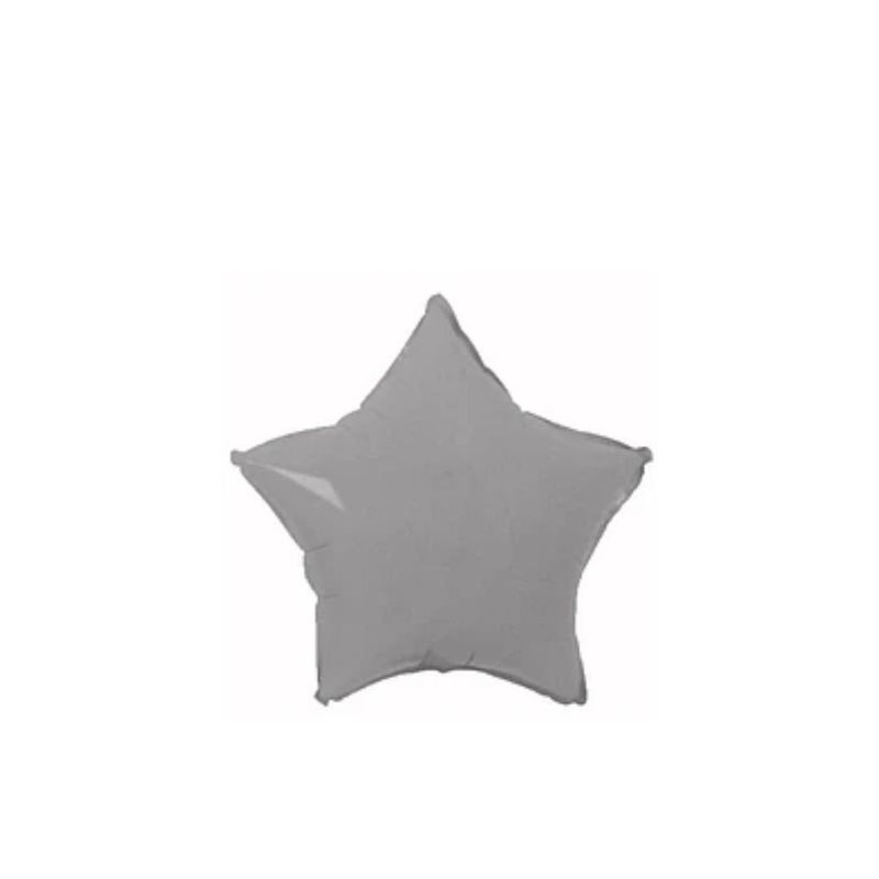GENERICO - Globo Metalizado Estrella Gris 45cm
