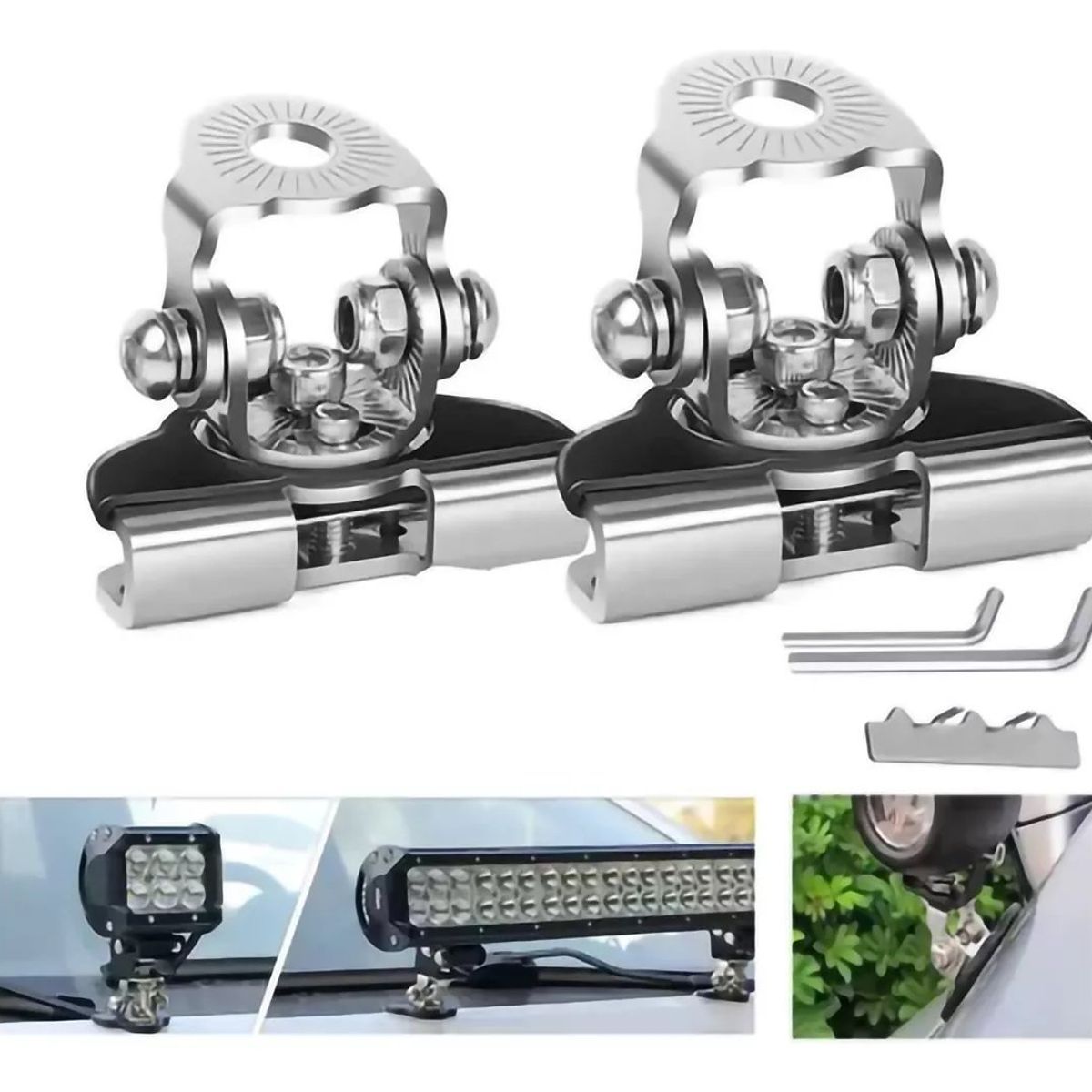 KUANGYE - Bases Faro Led Cofre Soporte Neblineros Barras Universal X2