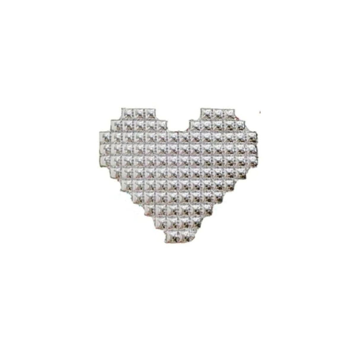 GENERICO - Globo Metalico Plata De Corazon Fondo 140x120cm