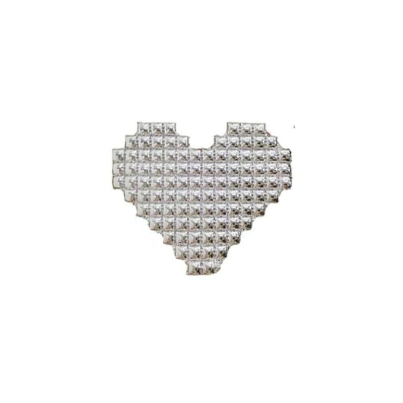 GENERICO - Globo Metalico Plata De Corazon Fondo 140x120cm