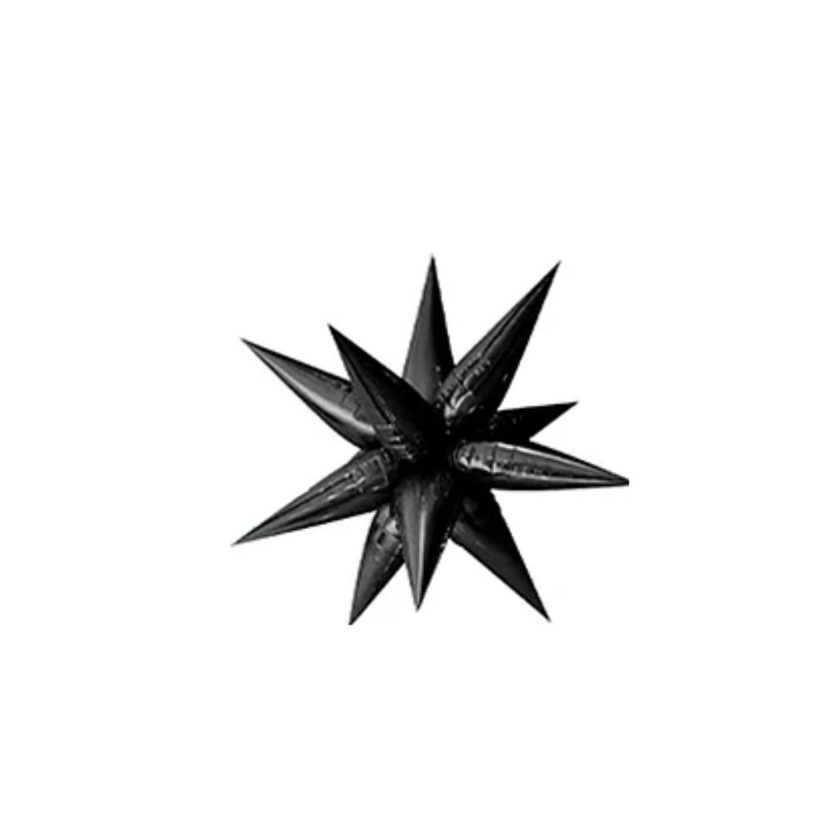 GENERICO - Globo Metálico Estrella Explosión Negra de 65cm