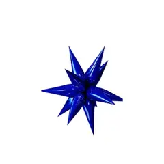 GENERICO - Globo Metalico Estrella Explosion Azul 65cm