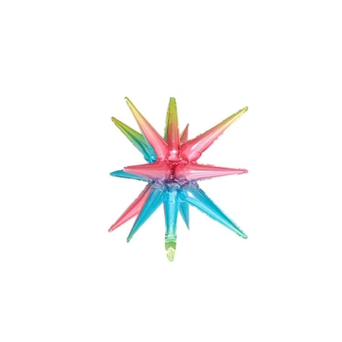 GENERICO - Globo Metalico Estrella Explosion Colorido 44x55cm
