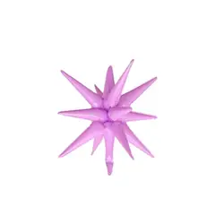 GENERICO - Globo Metalico Estrella Explosion Morado Pastel 44x55cm
