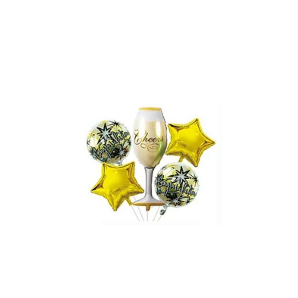 GENERICO - Sets De Globo Copaestrella oro 5pcs