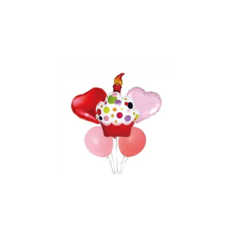 GENERICO - Set De Globos Cupake 5pcs