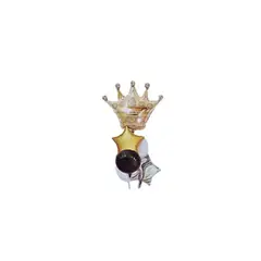 GENERICO - Set de Globos Metálicos Corona Dorada