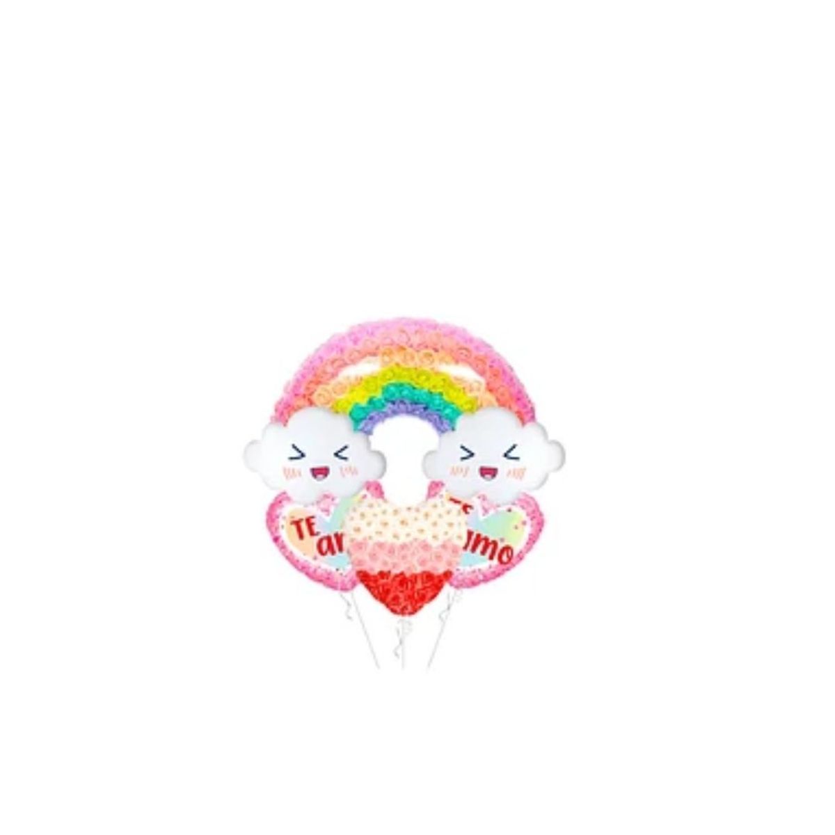 GENERICO - Set De Globos Metálicos Arcoiris 4pcs