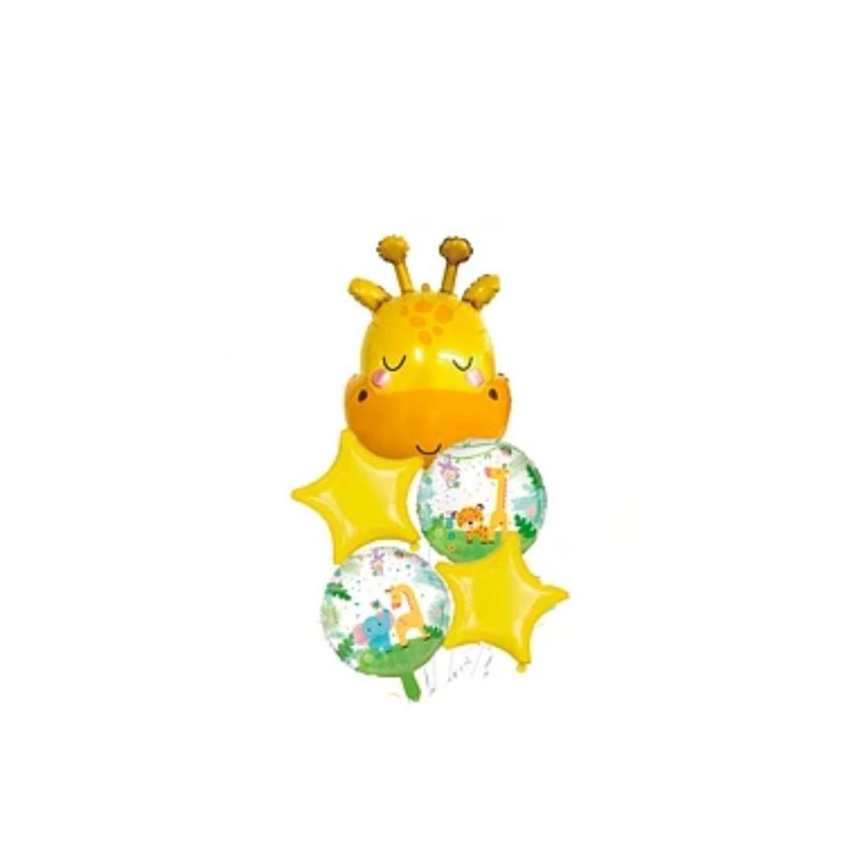 GENERICO - Set De Globos Metalizado Jirafa 5pcs