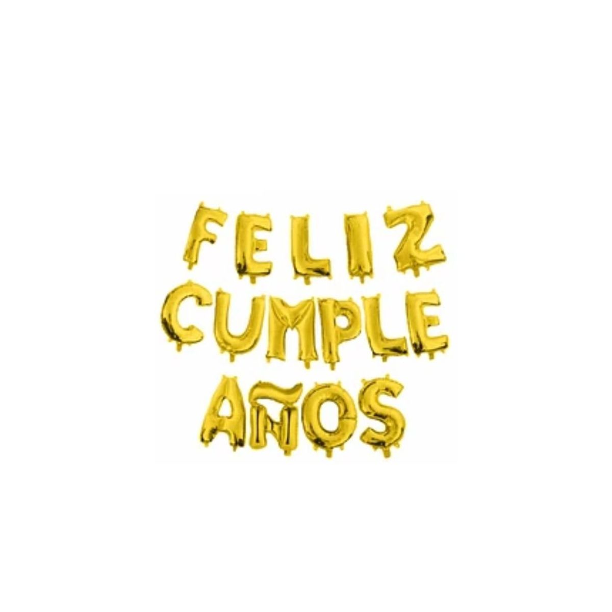 GENERICO - Globo Feliz Cumpleaños Oro 16 pulgadas