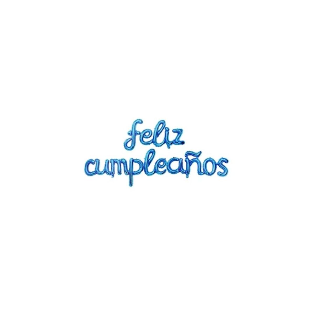 GENERICO - Set Globo Feliz Cumpleaños Celeste 16pulgadas