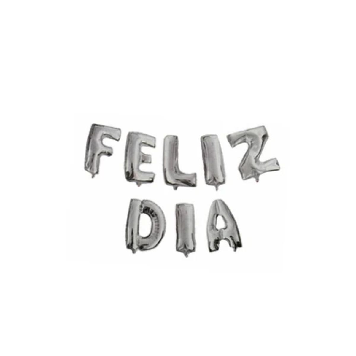 GENERICO - Globo Feliz Dia Plateado 16 Pulgadas