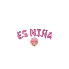 GENERICO - Set De Globos Es Niñacara Baby 7pcs