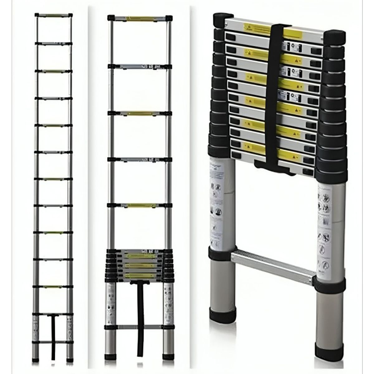 OEM - Escalera Telescopica Soporta 150kg Aluminio Retráctil 3.2 M