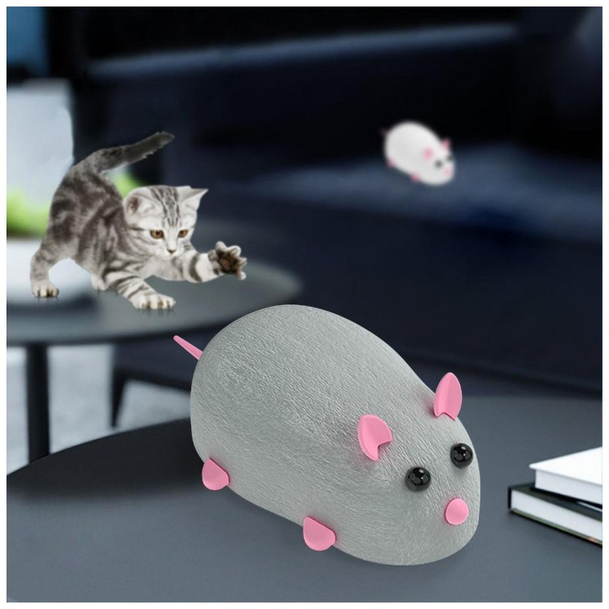 GENERICO - Juguete Interactivo Raton Con Control Para Gatos Mascotas