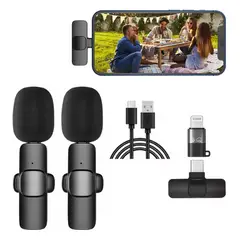 GENERICO - Micrófonos Lavalier Inalámbrico Para iPhone iPad Y Android