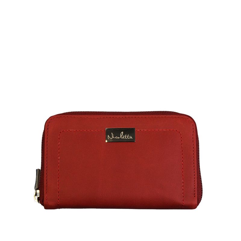 NICOLETTA - Billetera de Mujer Nicoletta rojo 100% cuero genuino