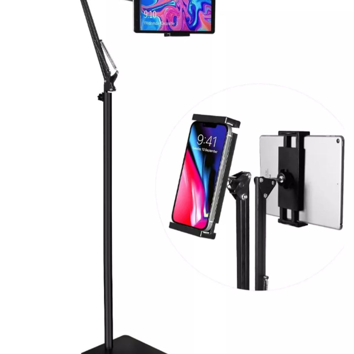 GENERICO - Soporte Tablet Pedestal Flexible Soporte Celular Suelo 360°