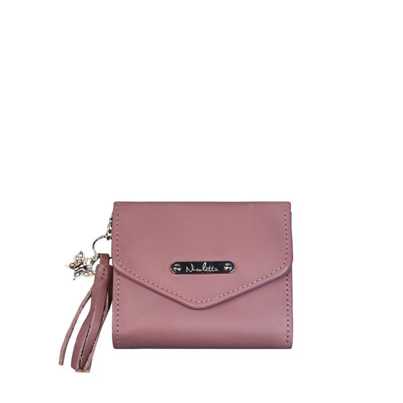 NICOLETTA - Billetera de Mujer Nicoletta Lila 100% cuero genuino