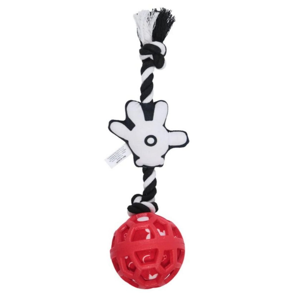 GENERICO - Juguete Interactivo Para Mascotas Cuerda Y Pelota Rojo MM