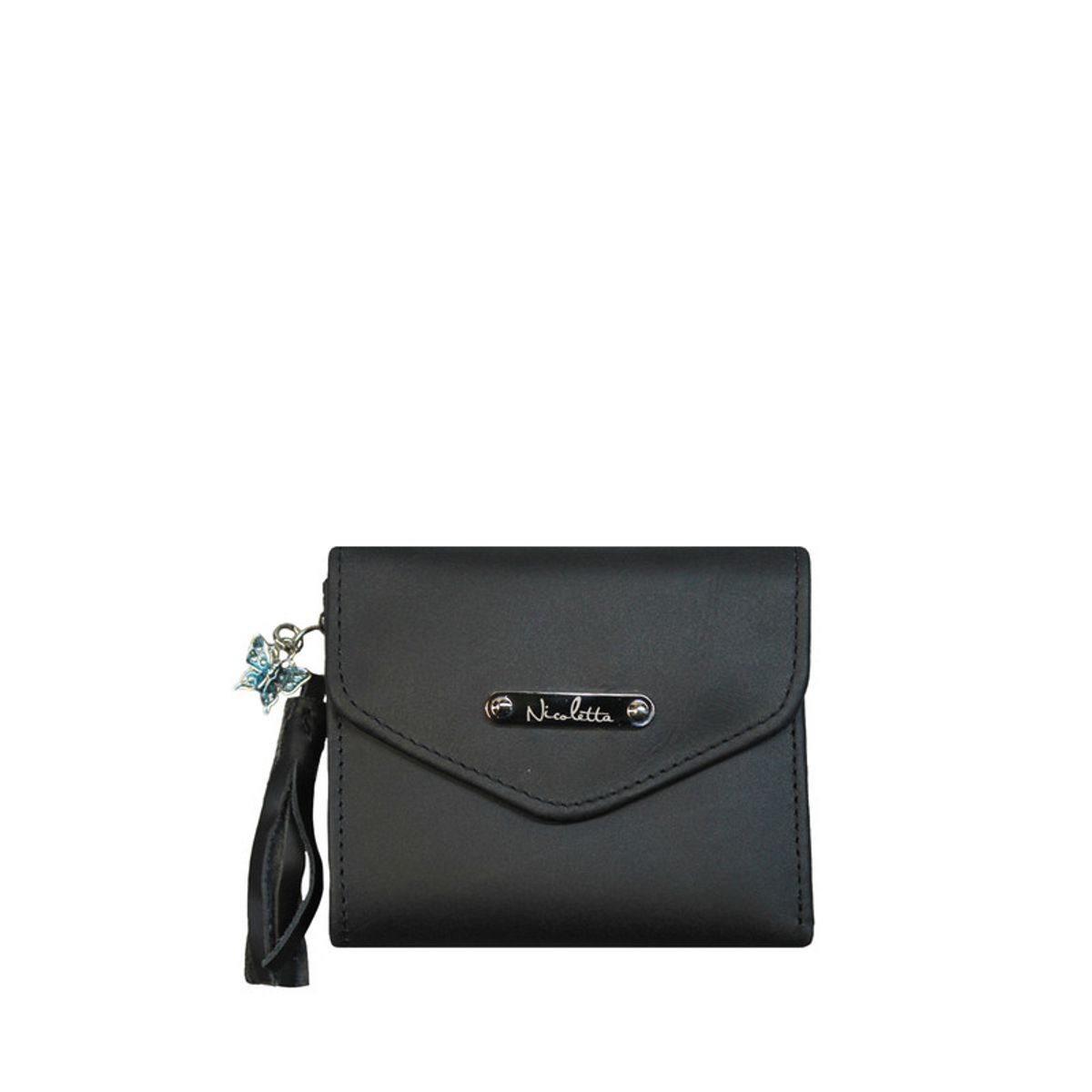 NICOLETTA - Billetera de Mujer Nicoletta negro 100% cuero genuino
