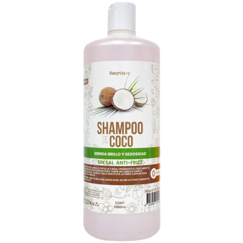 GENERICO - Shampoo De Coco Sin Sal Anti-Frizz 1000ml