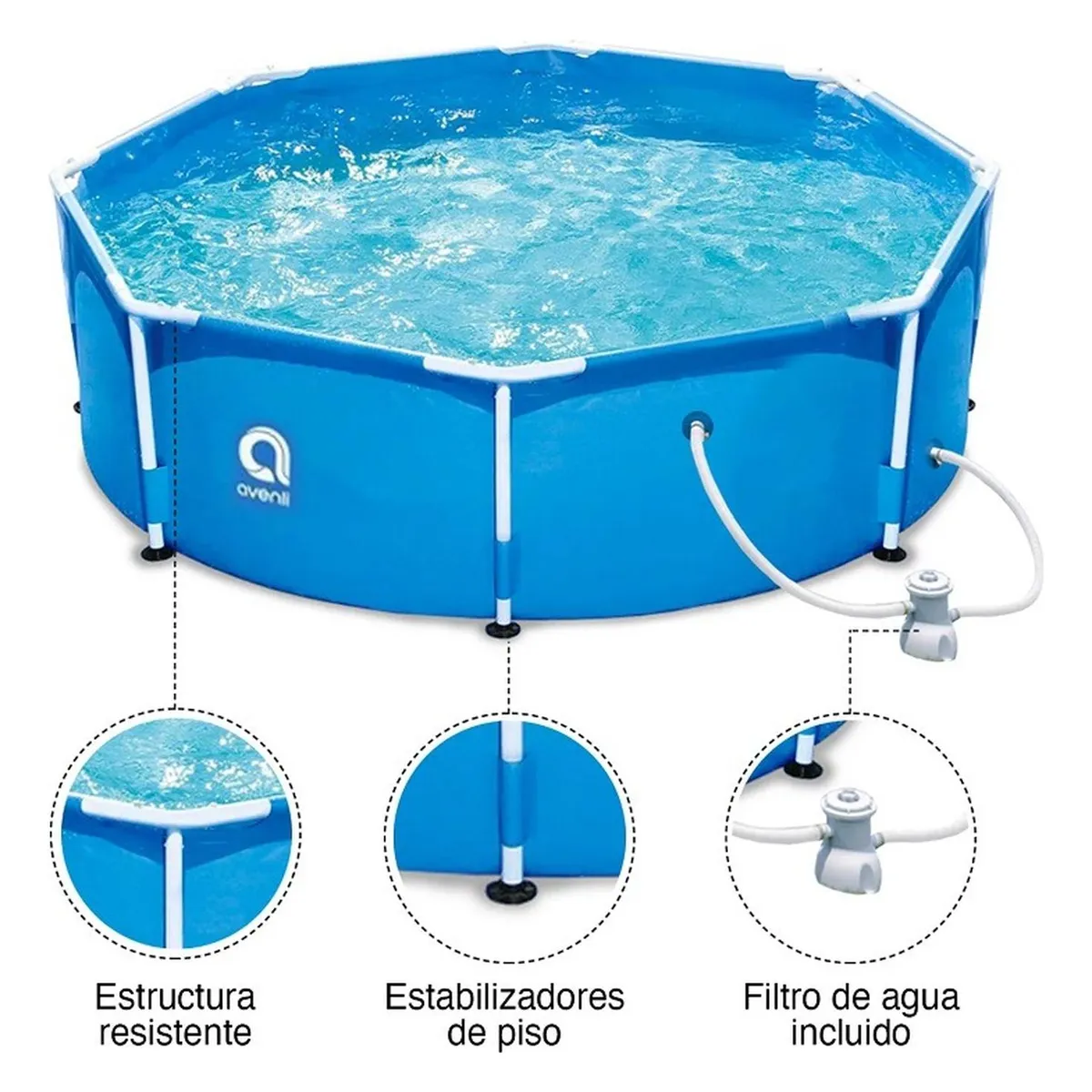AVENLI - Piscina Avenli Con Filtro 6125 L 76×360 Cm