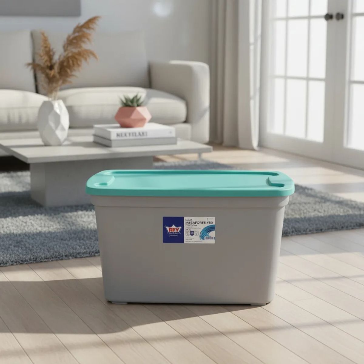 REYPLAST - Caja Organizadora Almacenamiento Megaforte 75 Litros