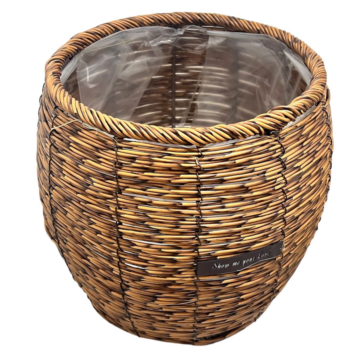 OEM - Cesto Macetero Canasto Organizador Tejido Grande Mimbre