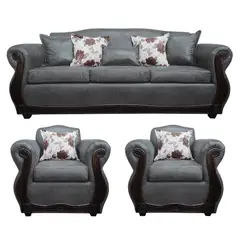AMERICA DECORA - Living 4-1-1 Grand Santi Envejecido Gris Oscuro