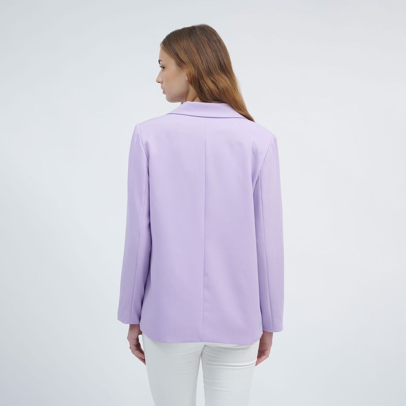 GUINDA - Blazer Oversize con Botonadura Dorada Tailor Guinda.