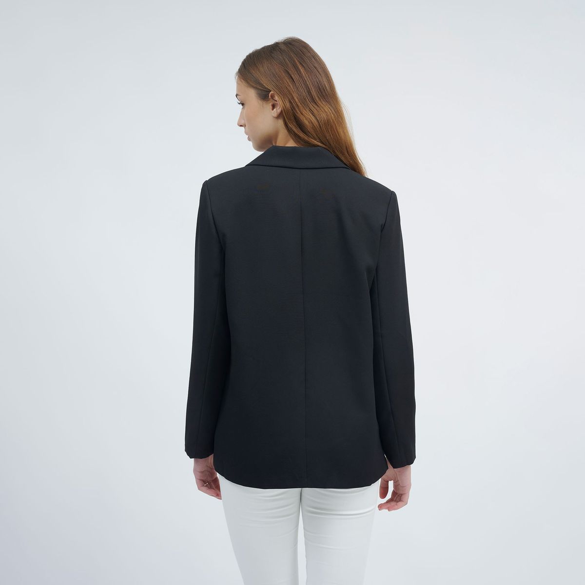 GUINDA - Blazer Oversize con Botonadura Dorada Tailor Guinda