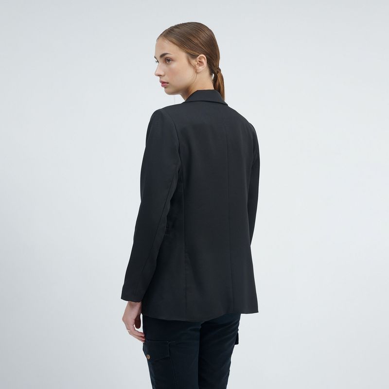 GUINDA - Blazer Corte Ajustado con doble Botonadura Hole - GUINDA.