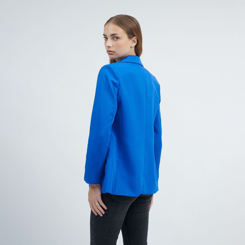 GUINDA - Blazer Corte Ajustado con doble Botonadura Hole - GUINDA.