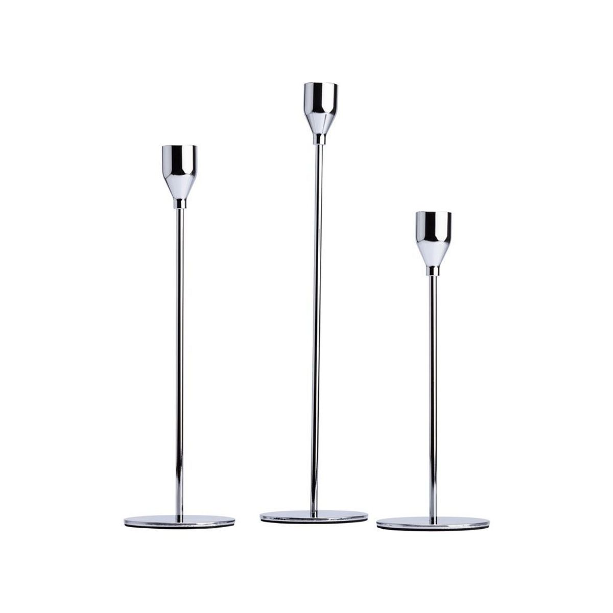 GENERICO - Pack 3 Porta Vela Candelabro Set 3 Candelabros Plateado