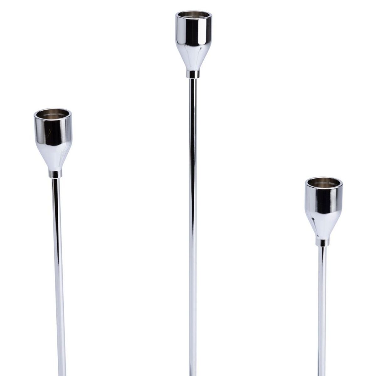 GENERICO - Pack 3 Porta Vela Candelabro Set 3 Candelabros Plateado