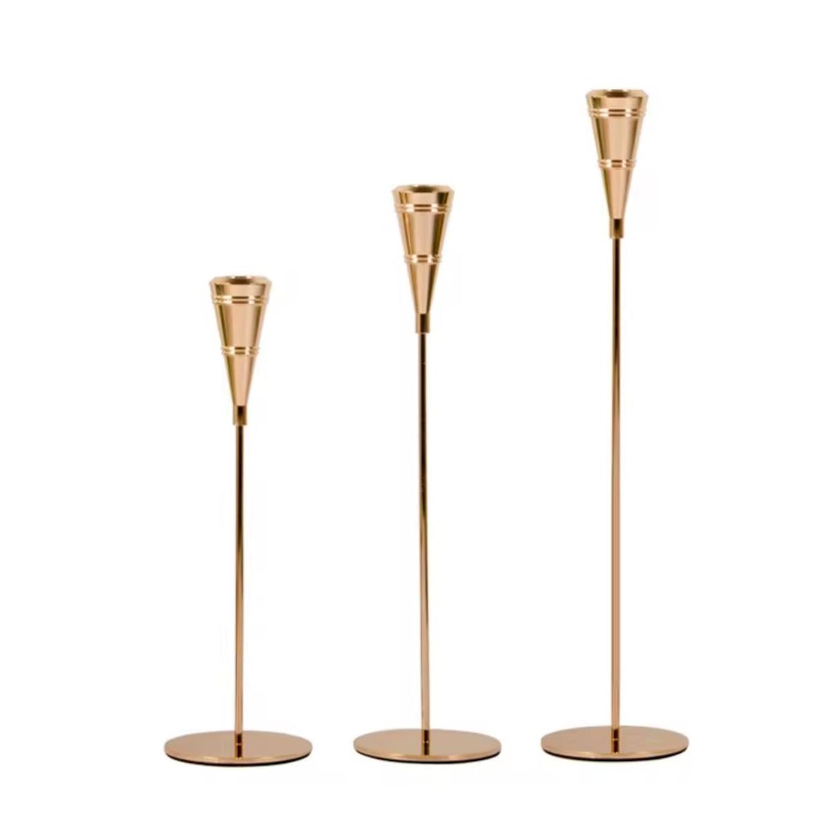 GENERICO - Pack 3 Porta Vela Candelabro Set 3 Candelabros